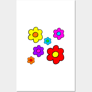 Pop Flower White Posters and Art